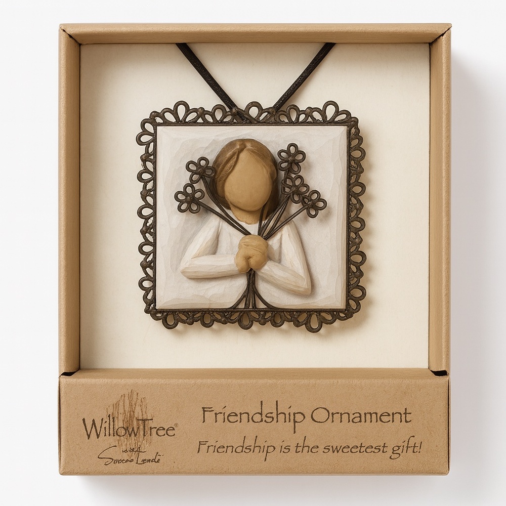 Willow Tree Susan Lordi Bronze Filigree Friendship Ornament‎ Christmas OS